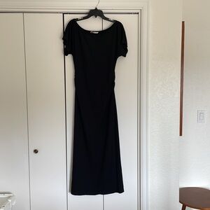 Free People Beach Black Short Sleeve Maxi Dress